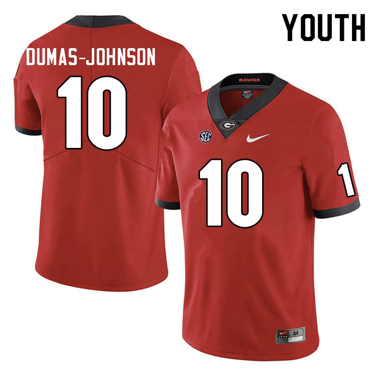 Youth #10 Jamon Dumas-Johnson Georgia Bulldogs College Football Jerseys Sale-Red